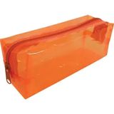 Estojo Retangular Transparente Kit Big Laranja