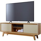 Rack Bancada Mundi 2 Portas Para Tv De 75 Polegadas Cumaru/opala