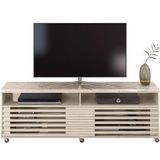 Rack Bancada Foz 2 Portas Rodízios Tv Até 75 Polegadas Calacata/off White