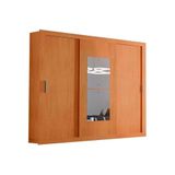 Guarda Roupas 3 Portas De Correr De (1 C- Espelho) E 4 Gavetas Veneza Premium Naturalle-ripado 3d - Rufato