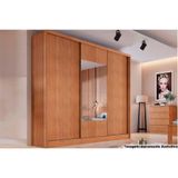Guarda Roupa Casal 3 Portas De Correr E 6 Gavetas C-espelho Arezzo-medelim Cumaru - Novo Horizonte