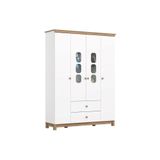 Guarda Roupa Bebê Aconchego C- 4 Portas E 2 Gavetas Branco-jequitiba - Henn