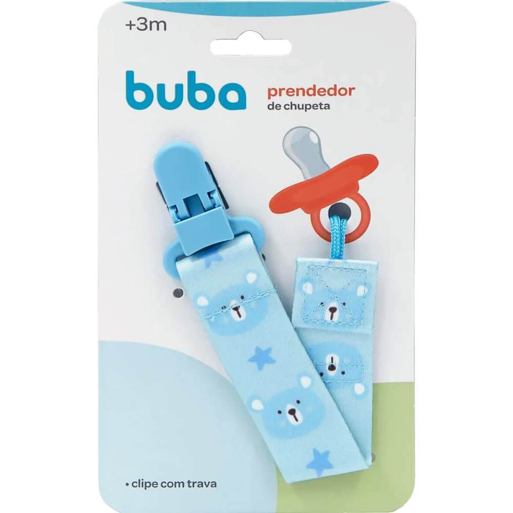 Prendedor De Chupeta Ursinho Azul Buba