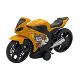 Moto De Brinquedo Amarela Carenagem Com Rodas Esportivas