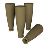 Kit 4 Pés Cônicos Para Cozinha Emily Bronze