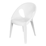 Cadeira Polipropileno Para Sala De Jantar Drop Branco