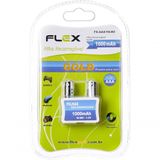 Pilha Recarregavel Flex Aaa Com 2 Pilhas 1000 Mah...