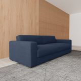 Sofá Living 3 Lugares 210 Living Contemporâneo Mescla Azul Jeans