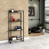 Estante Multiuso 4 Prateleiras 60cmx146cm Dynamica Compace Carvalho Dark