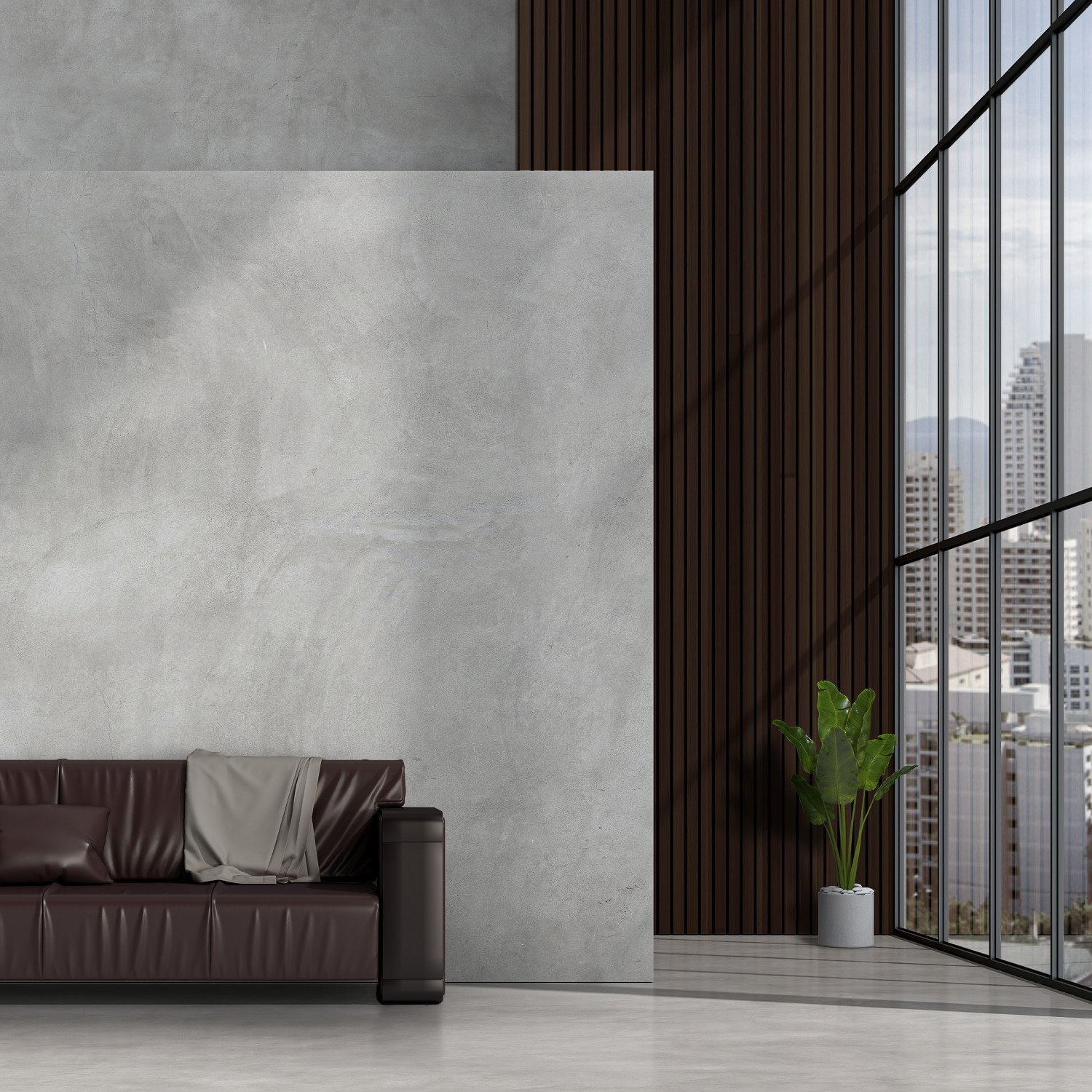 Painel Ripado Em Alumínio Parete Marrom Corten Barra De 30 Mm X 150 Mm X 3000 Mm / 0,455 M² Marrom Corten