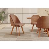 Cadeira Para Mesa De Jantar Lua Estabilidade E Segurança Marrom