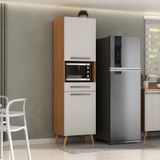Paneleiro Para Microondas 2 Portas 1 Gaveta 2 Prateleiras Favorita Cinamomo / Areia