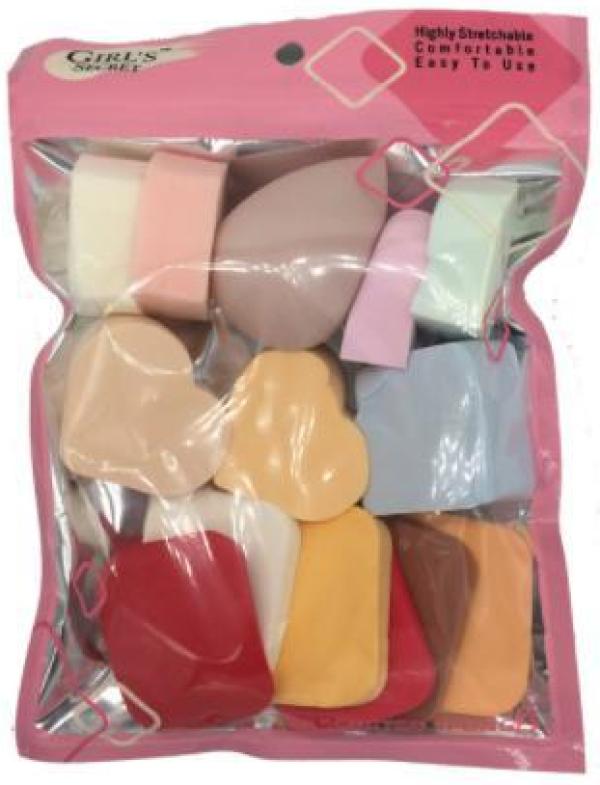 Kit Mini Esponjas Para Maquiagem Girls Secret Com 16 Un