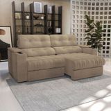 Sofá 260cm Com Porta Copos Retrátil E Reclinável Premier Fendi