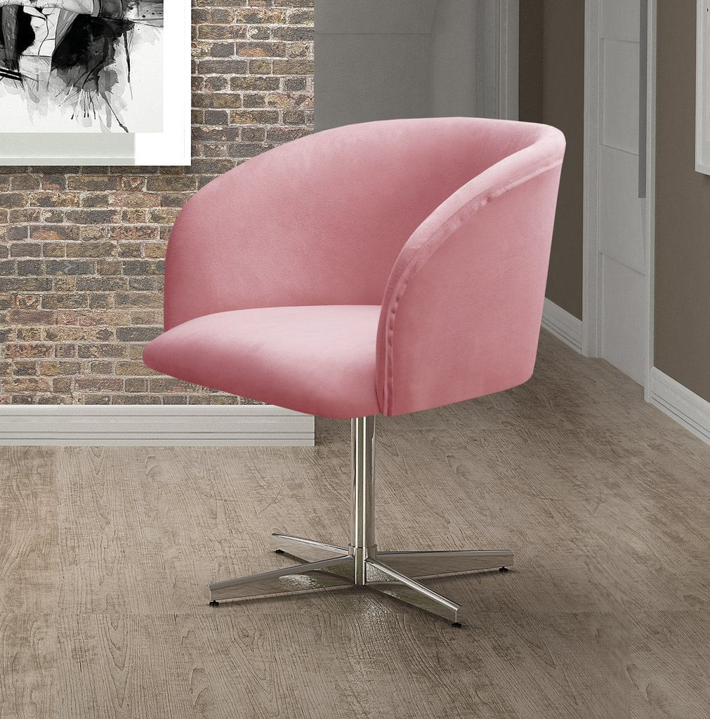 Poltrona Atenas Base Giratória De Alumínio Sala De Estar Rose
