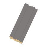 Revestimento De Parede Painel Ripado 270cm X 10,5cmx 15mm Moldufama Cinza