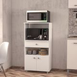 Armário Para Forno E Microondas Com 2 Portas E 1 Gaveta 2310 Branco