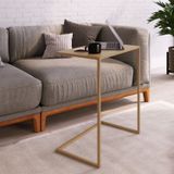 Mesa Lateral De Apoio Industrial Hanover/dourado