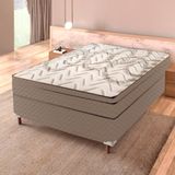 Box Conjugado Casal Sublime Berlim Molas Superlastic 48cmx138cmx188cm Marrom