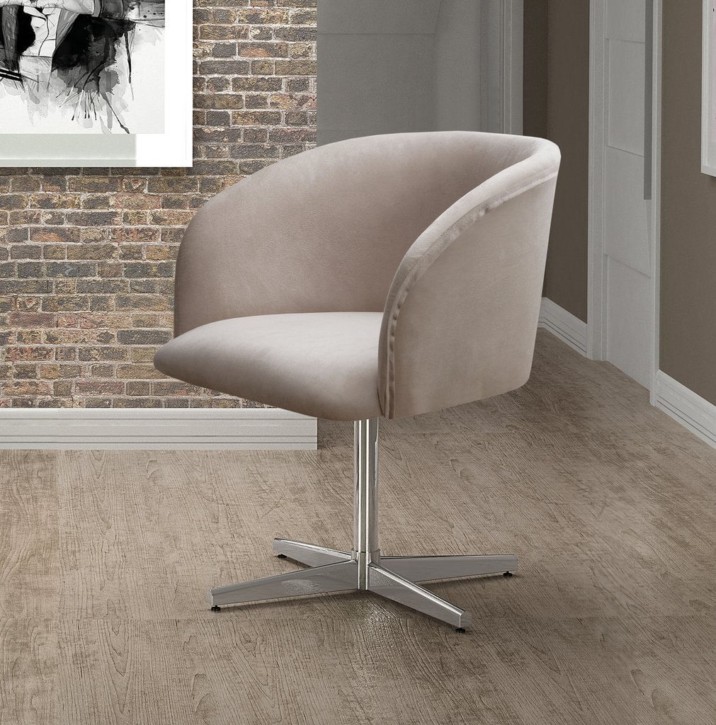 Poltrona Atenas Base Giratória De Alumínio Sala De Estar Cinza Capuccino