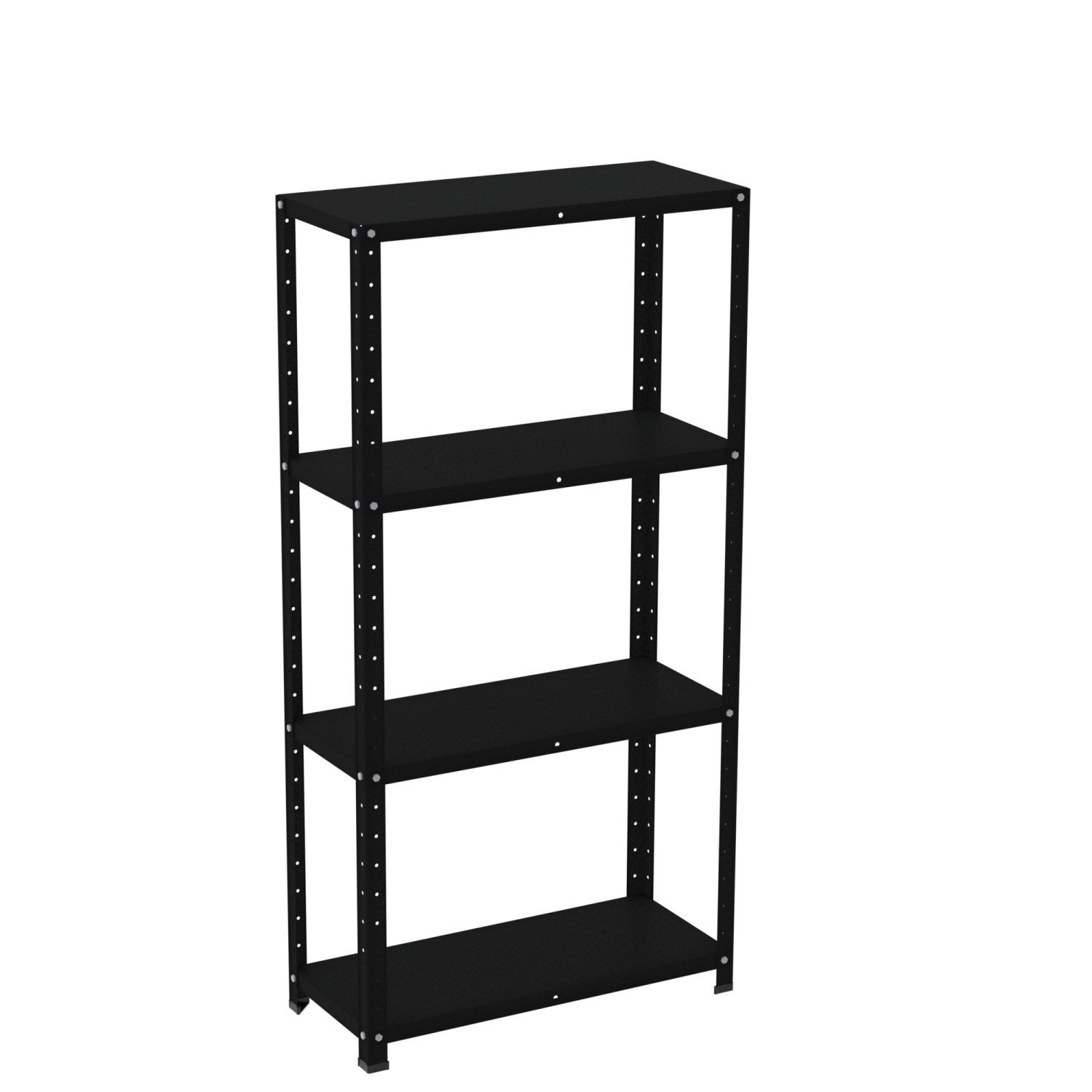 Estante Com Estrutura Metálica Com 4 Prateleiras Espresso Móveis Preto