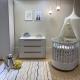 Berço Wave Evolutivo 3 Em 1 Com Colchão Fase 1 E Fase 2 E Cômoda Divicar Móveis Branco