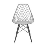 Conjunto Com 2 Cadeira Para Sala De Jantar Kayla Dsw Inj Cinza Brasão