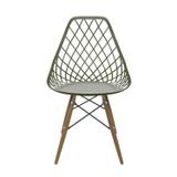 Conjunto Com 2 Cadeiras Para Sala De Jantar Kayla Dsw Verde Militar
