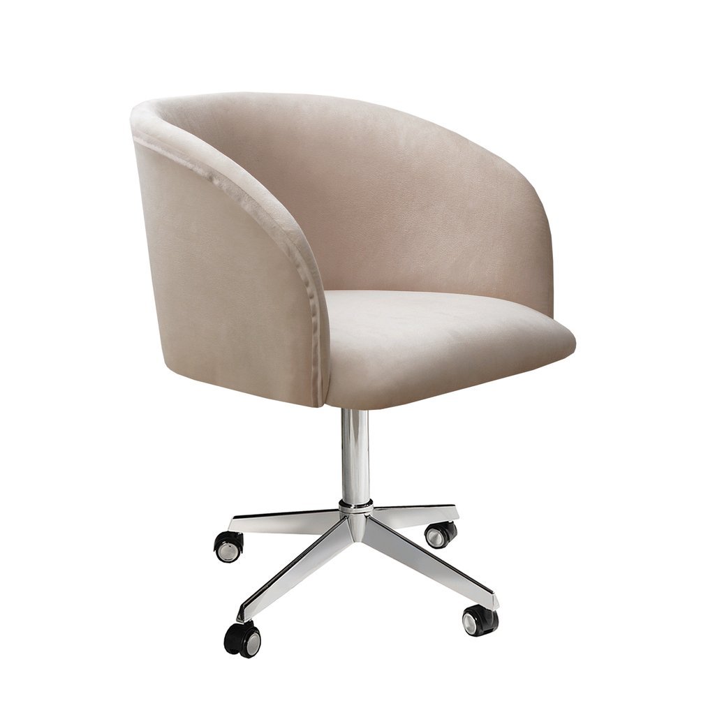 Poltrona Atenas Com Rodízio Decoração Sala De Estar Cinza Capuccino