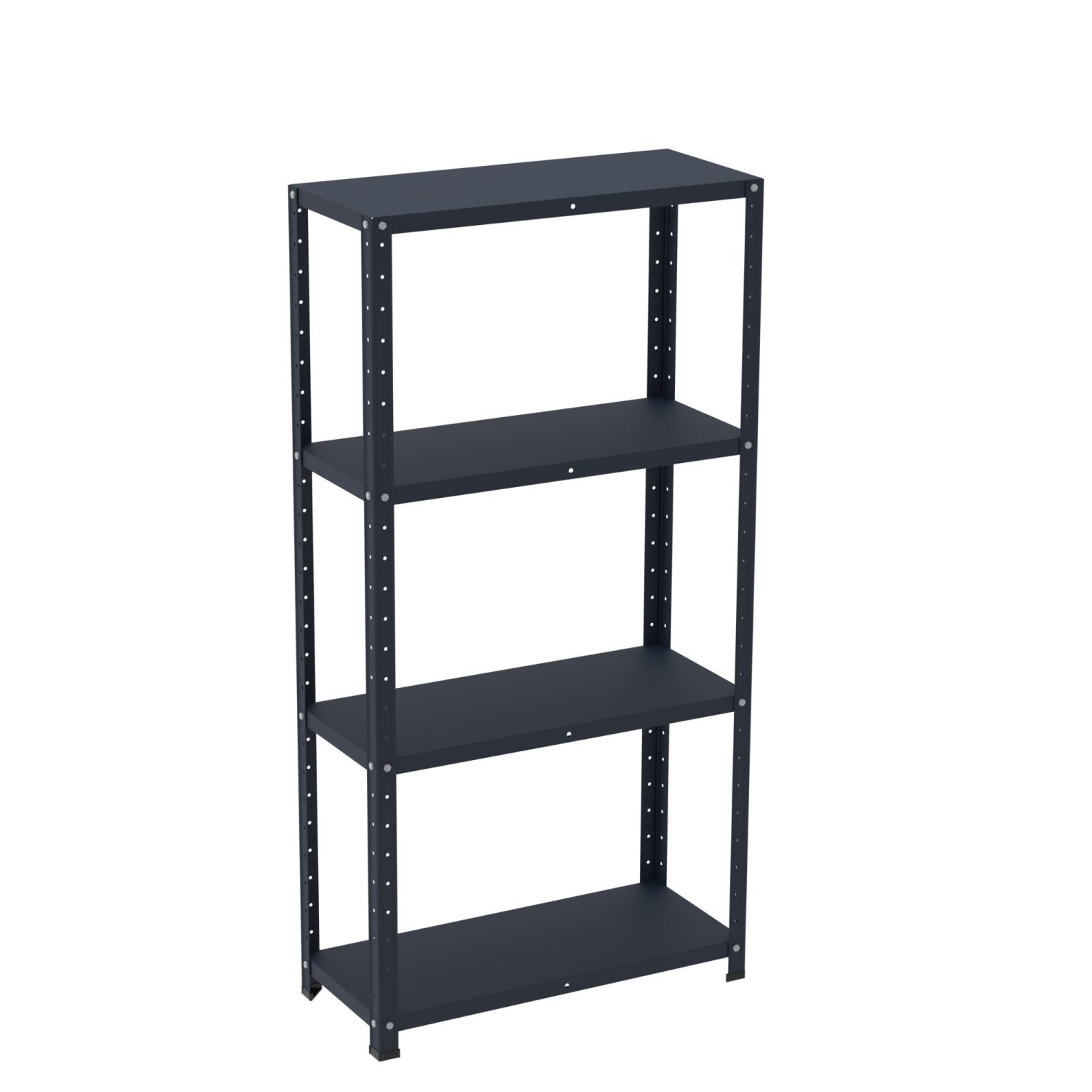 Estante Com Estrutura Metálica Com 4 Prateleiras Espresso Móveis Azul Delrei