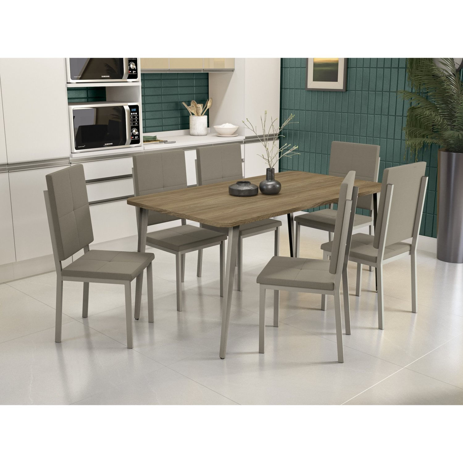 Base Para Mesa De Jantar Iguaçu Nickel