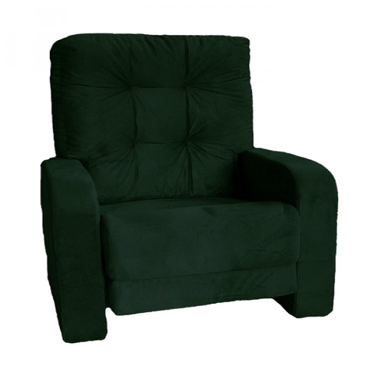 Poltrona Reclinável do Papai em Suede Nabas Verde