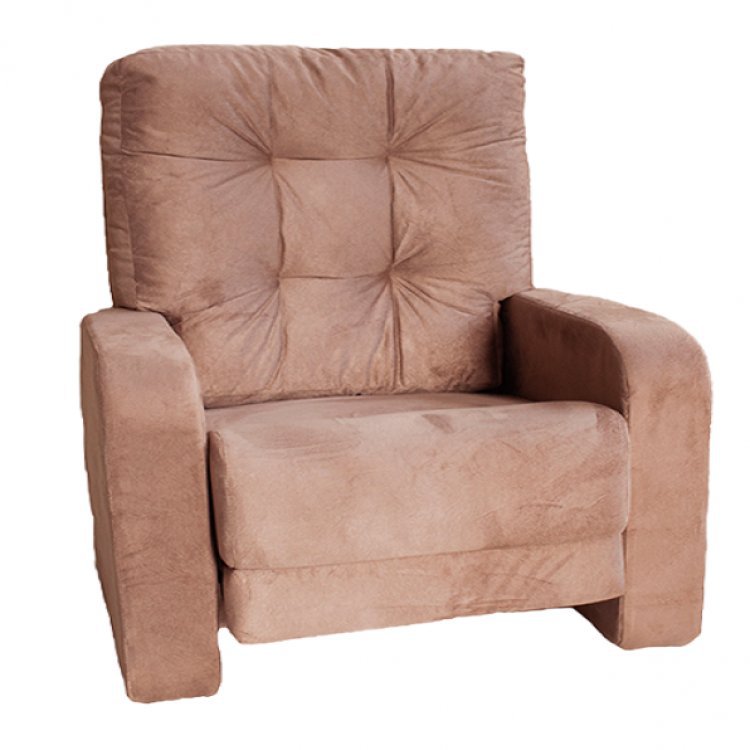 Poltrona Reclinável do Papai em Suede Nabas Bege