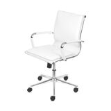 Cadeira Escritorio Diretor Design Italiano Com Relax Corino 3304 Branco
