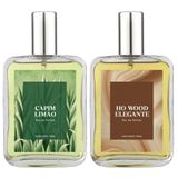 Kit Perfume Masculino: Capim Limão E Ho Wood Elegante 100ml