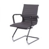 Cadeira Para Escritório Interlocutor Base Fixa Esteirinha Corino 3301 Or Design Cinza