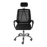 Cadeira para Escritório Presidente Tela Mesh Viena 3324 Or Design Preto