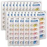 Pilhas Baterias Lr44 A76 Ag13 Alcalina Elgin 25 Cartelas - 250 Unidades