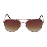Oculos De Sol Feminino Tipo Aviador Lente Marrom D