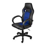 Cadeira Gamer Com Relax E Braço Estofado Raptor 3316 Or Design Azul/preto
