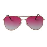 Oculos De Sol Feminino Tipo Aviador Lente Rosa