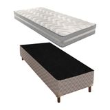 Box Solteiro Galaxy 42x88x188cm com Colchão Solteiro Quality D33 Duoface 26x88x188cm Rustico Prata