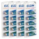 Pilhas Baterias Elgin 23a 12v A23 Alcalina 4 Cartelas - 20 Unidades