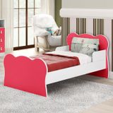 Mini Cama Infantil Com Proteção Lateral Arco-íris Rosa/branco