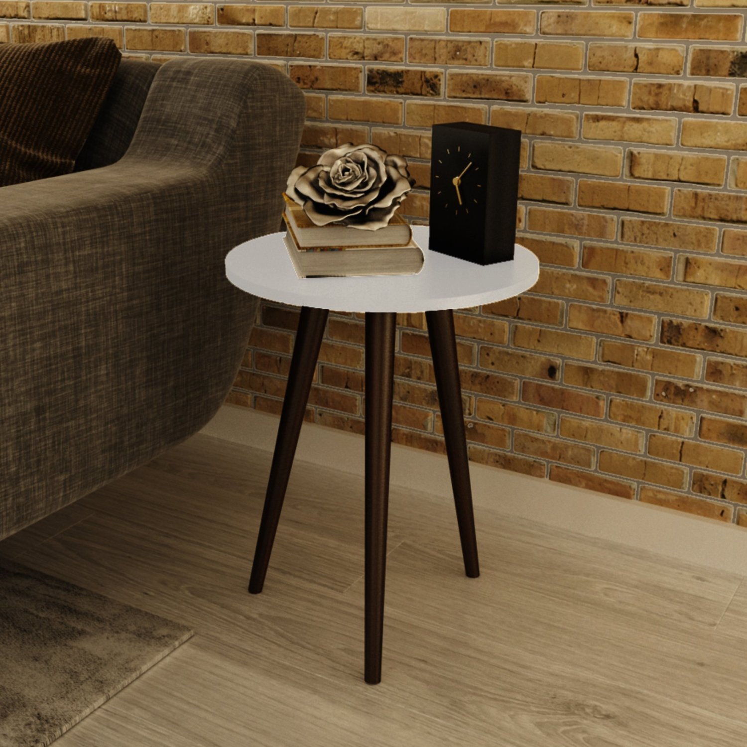 Mesa Lateral Redonda Rt 3144 Branco