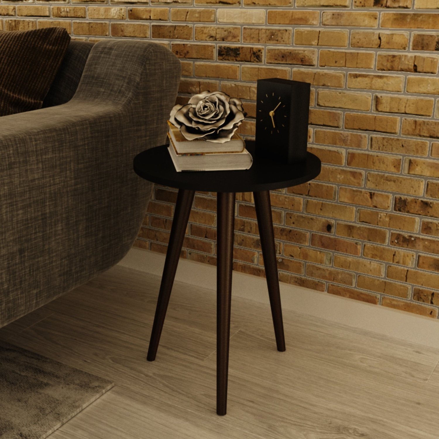 Mesa Lateral Redonda Rt 3144 Preto