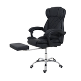 Cadeira De Escritório Home Office Diana Com Pillow Top Cor Preta Com Apoio Para Os Pés