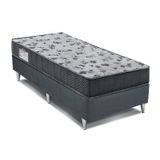 Cama Box Iso D33 Solteiro Ortobom Grafite E Branco
