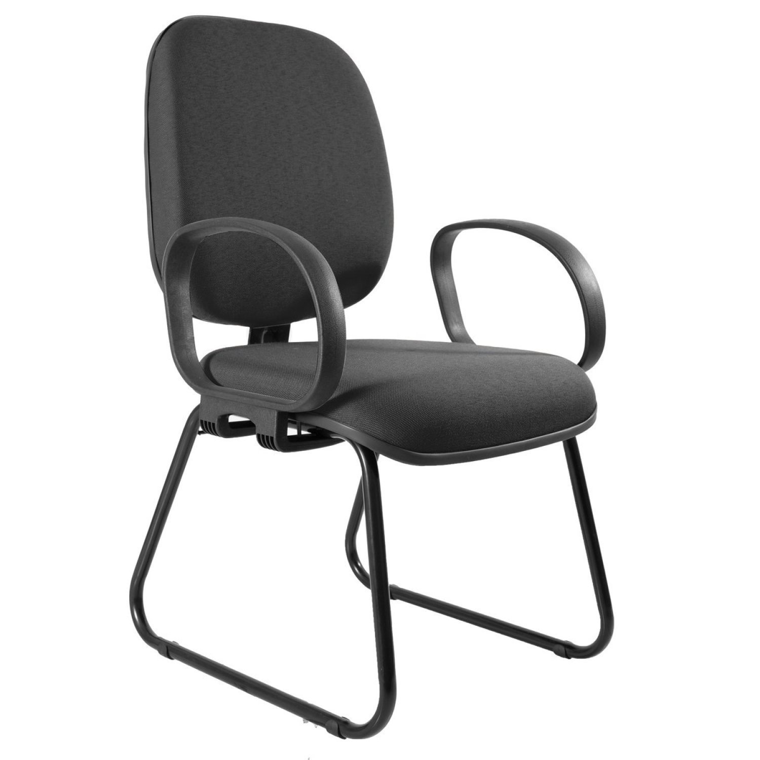 Cadeira Escritório Interlocutor Diretor Estofada Anatômica Sky Com Braço Corsa Metal Wood Design Preto