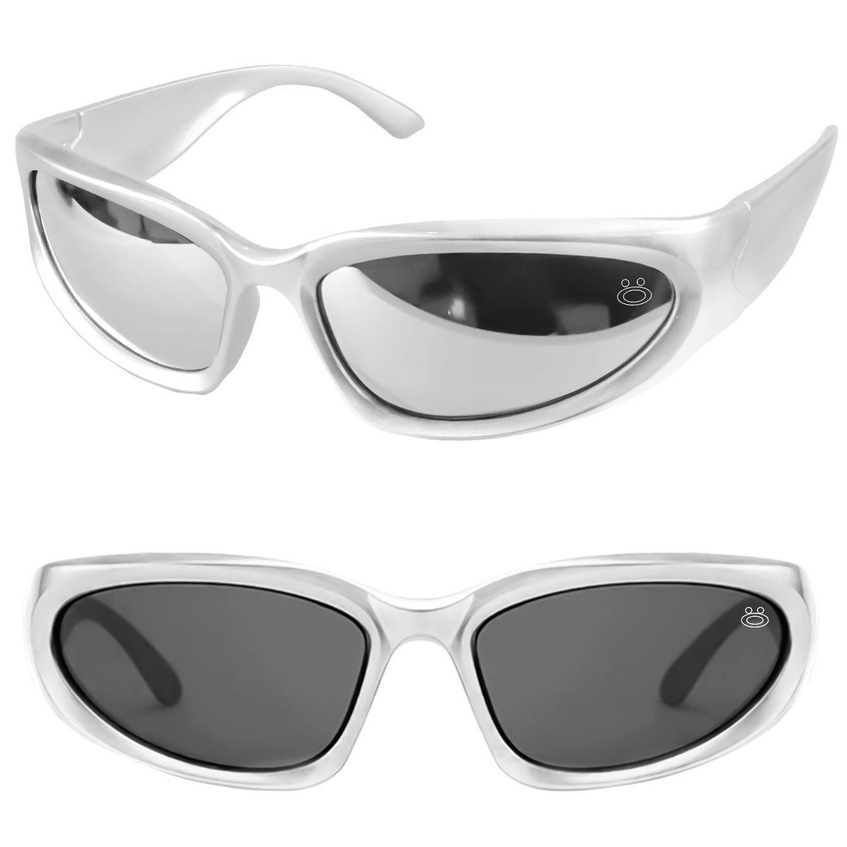Oculos Sol Masculino Trap Bale Y2k Hype Ref Rap Oval + Case